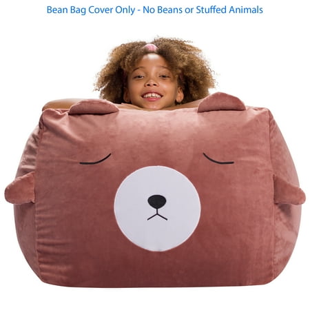 UPC: 0810073460188 | Posh Creations Animal Bean Bag Stuffable Cover  Soft Cover  Kids  2 ft  Bear