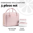 thumbnail image 4 of Fit + Fresh Bloomington Womens Lunch Bag, Insulated Lunch Box With Containers, Mauve, 4 of 7