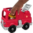 thumbnail image 4 of Fisher-Price Little People Toy Firetruck & Firefighter Figure Set for Toddlers, 2 Pieces, 4 of 6