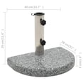 thumbnail image 4 of vidaXL Parasol Base Granite 10 kg Curved Grey, 4 of 4