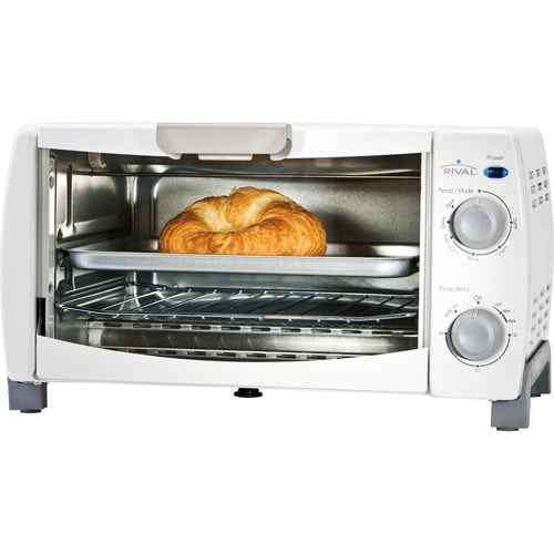 Rival 4Slice Toaster Oven, White