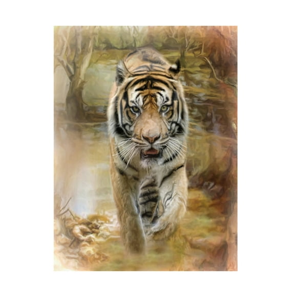 Canvas Wall Art - Trudi Simmonds 'Tiger' Wall Art for Living Room, Bedroom, or Office Décor by Trademark Fine Art - 14 x 19 Inches