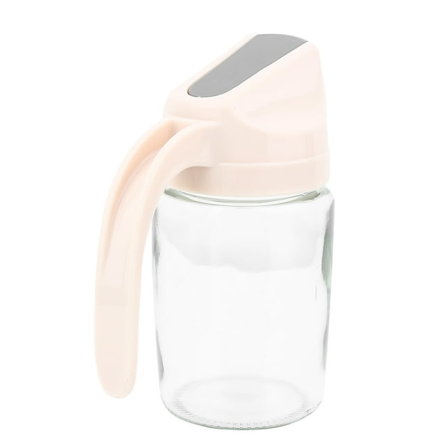 Dispensador de aceite sin goteo, botella de vidrio para aderezo de ensalada, recipientes para condimentos de aceite (albaricoque)