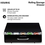 Keurig Under Brewer Storage Drawer, Holds 35 K-Cup Pods, Black