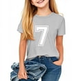 thumbnail image 5 of Atogsazn Kids Boys Casual Short Sleeve Tshirt Crew Neck Number 7 Pullover Tshirt Summer Soccer Basic Tops Clothes 01-Gray 7-8 Years Fashion, 5 of 6