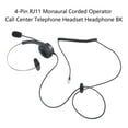 thumbnail image 4 of PatungKu 4-Pin RJ11 Monaural Corded Operator Call Center Telephone Headset Headphone BK, 4 of 11