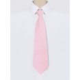 thumbnail image 6 of INSPIRE CHIC Men's Pre-Tied Zipper Tie Solid Color Formal Casual Adjustable Wide Tie Pink 35cm/13.8', 6 of 6