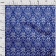 thumbnail image 3 of oneOone Rayon Lapis Blue Fabric Damask Sewing Craft Projects Fabric Prints By Yard 56 Inch Wide, 3 of 4