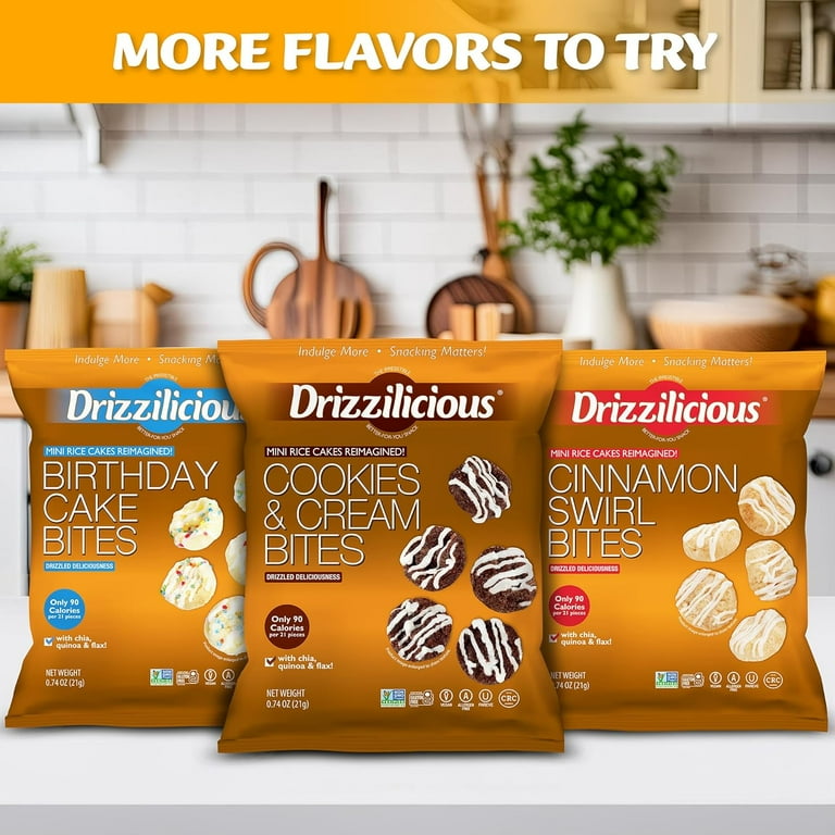 Rice cake & Harry③ Drizzilicious Rice Cake Mini Cookies & Cream - 4 OZ - randalls