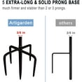 thumbnail image 3 of Artigarden Outdoor Shepherd Hooks 92 inch Tall for Bird Feeder (2 Packs), Adjustable Metal Garden Poles for Hanging Plants Solar Light Lantern, Bright Black, 3 of 7
