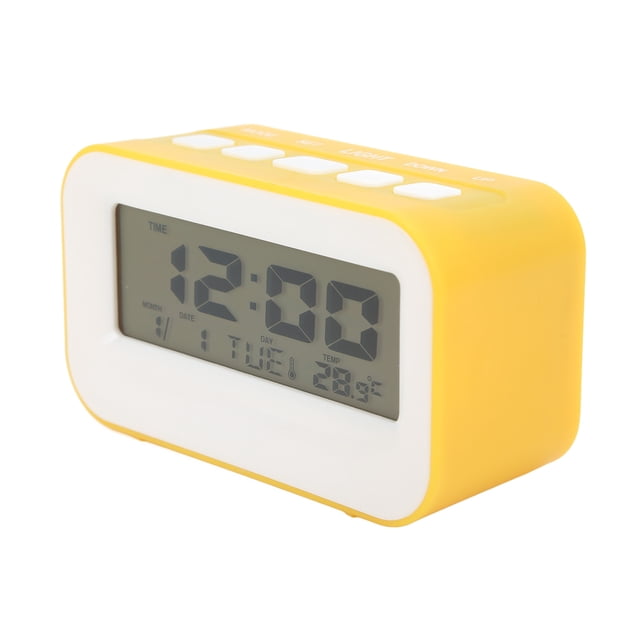 Reloj Despertador LCD para Niños Bling Bling Amarillo