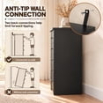 thumbnail image 7 of Homall 5 Drawer Chest for Bedroom, Modern Tall Dresser with Smooth-Gliding Drawers, Black, 7 of 7