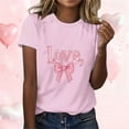 thumbnail image 2 of RKSTN Valentines Gift Valentine Shirts for Women Oversized Crewneck Valentine's Day Graphic Print Short Sleeve T Shirts Pullover Top Womens Casual Round Neck Plus Size Loose Comfy Summer Tee Shirts, 2 of 6