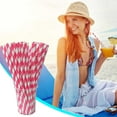thumbnail image 6 of Xecvkr Disposable Straws 100-Pack Biodegradable Paper Straws Disposable Eco-Friendly for Drinks Parties Restaurants Home Use, 6 of 8