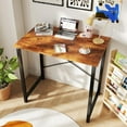 thumbnail image 2 of 32 Inch Office Small Computer Desk Modern Simple Style Writing Study Work Table for Home Bedroom - Wood Black, 2 of 8