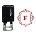 thumbnail image 1 of Printtoo Square Swirl Border Alphabet F Monogram Initial Self Inking Rubber Stamp Office Stationary, 1 of 3