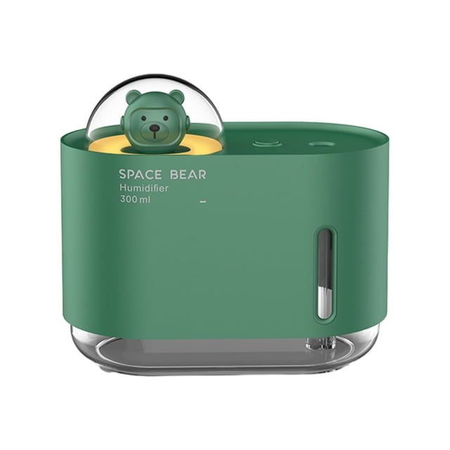 Humidificador de Aire Toystoory Mini Bear Difusor de Niebla Nocturna LED Purificador de Aroma Verde