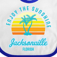 thumbnail image 4 of Inktastic Summer Enjoy the Sunshine Jacksonville Florida in Blue Boys or Girls Baby Bib, 4 of 4