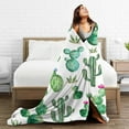 thumbnail image 7 of Cactus Flower Throw Blanket Soft Blanket Kid Baby for Sofa Chair Bed Office Travelling Camping 50"x40", 7 of 7