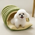 thumbnail image 2 of Billuyoard Tienda de campaña tipo cueva para mascotas, casa para perros y gatos. Fácil de limpiar. Aislamiento grueso. Felpa suave y cómoda. Perchas para gatos violeta 45*30*19cm, 2 of 6