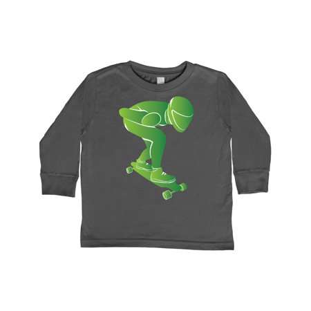 

Inktastic Skateboarder Longboarding Sports Gift Toddler Boy Girl Long Sleeve T-Shirt