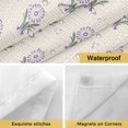 thumbnail image 4 of No Hook Purple Boho Floral Shower Curtain with Snap in Liner Set, Modern Abstract Flowers Bohemia Beige Waterproof Fabric Bathroom Curtains with See Through Top Window, Hotel Style Stall 54 x 78 Inch, 4 of 9