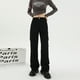 thumbnail image 2 of Pantalones casuales holgados de cintura alta con múltiples bolsillos y bolsillos para mujer, 2 of 5