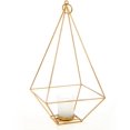 thumbnail image 2 of Hosley Set of 2 Gold Finish Metal Tealight/Votive Holder Lantern with Votive Frosted Candle Holder- 11.5 Inch High, 2 of 4