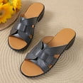 thumbnail image 5 of KBODIU Women's Platform Wedge Sandals with Arch Support Round Toe Thick Heeled Shoes Beach Sandals Non-Slip Causal Slippers Summer Athletic Outdoor Beach Sandals, 5 of 6