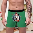 thumbnail image 2 of FhsagQ Underwear Men's Underwear with Pouch Support Mens Christmas Underwear 3D Printed Breathable and Comfortable Inner Mid Rise With Waist Boyshort Underwea Features Green M, 2 of 4