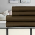 thumbnail image 3 of 1500-Thread Count 100% Egyptian Cotton Luxurious Solid Sheet Set with Deep Pockets Mocha / Cal King, 3 of 5