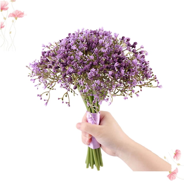 unbranded Con Gypsophila Sintética En Color Violeta Para Hogar Y Oficina