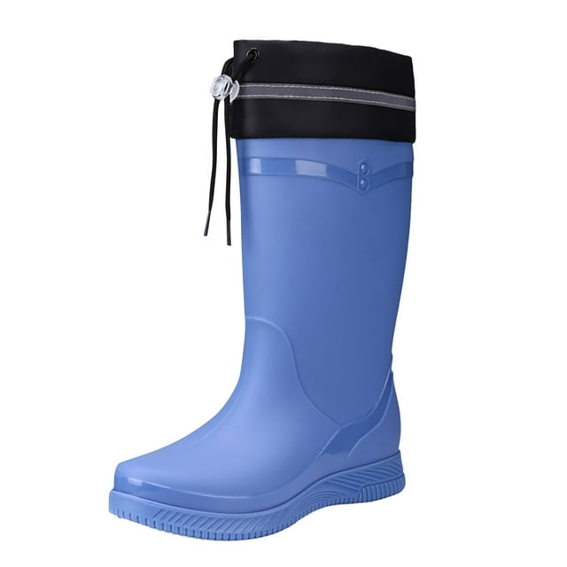 Dsscvnef Bottes de Pluie pour Femmes Mode Semelle Non Épaisse Confortables Légères pour Activités Extérieures par Temps Humide