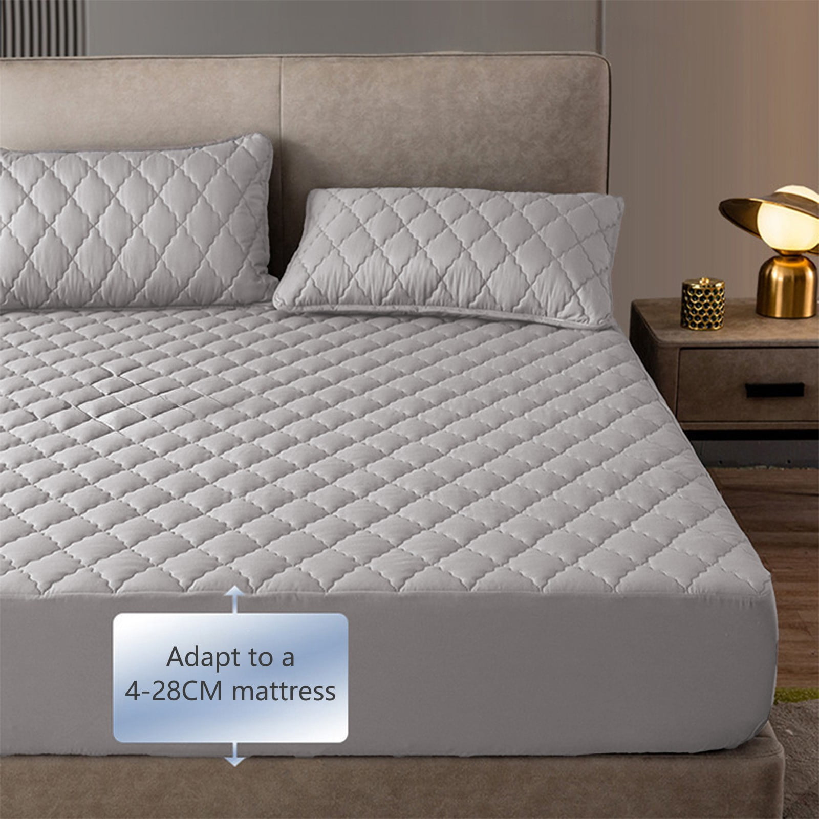 Splashproof Mattress Protector Laminated Bed Cover, Dust Proof Breathable Hypoallergenic Easy Clean Diaper Sheet Mattress Encasement, Bedroom Home Bedding Guest Room Hotel Bed Hat Essentials