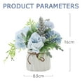 thumbnail image 2 of Indoor Desktop Decor for Lively Charm Small Ceramic Vase with Artificial Flowers, 2 of 5