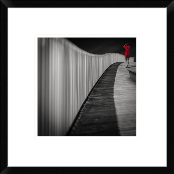 Global Gallery Marco Antonio 'Woman In Red' Framed Wall Art