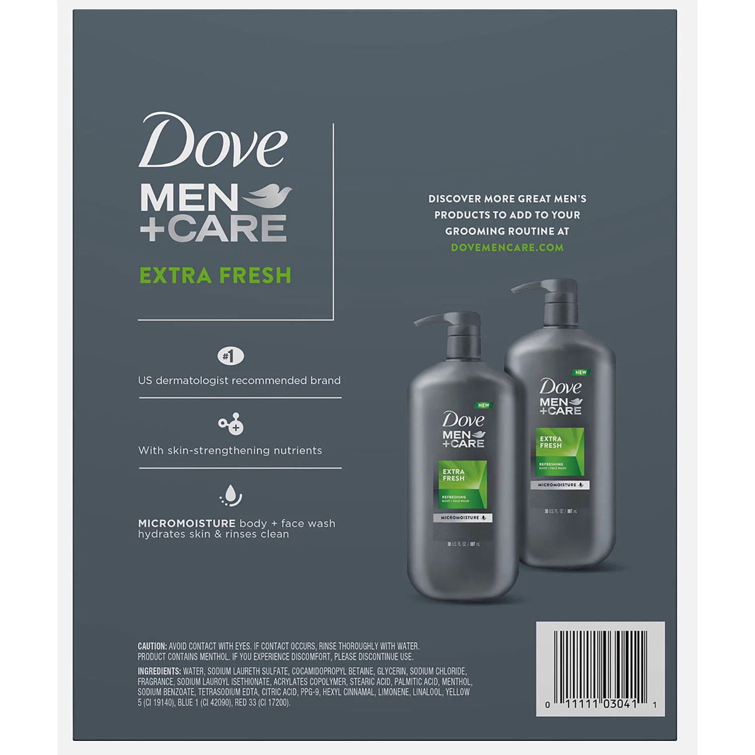 Dove Men+Care Extra Fresh Body Wash, 3 pk./18 oz.