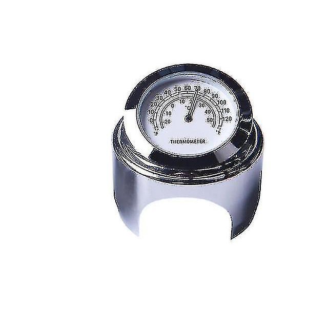 Reloj de motocicleta de 22-25 mm Reloj Termómetro Moto Bar Mount D,,/Termómetro negro/ kaili Sencillez