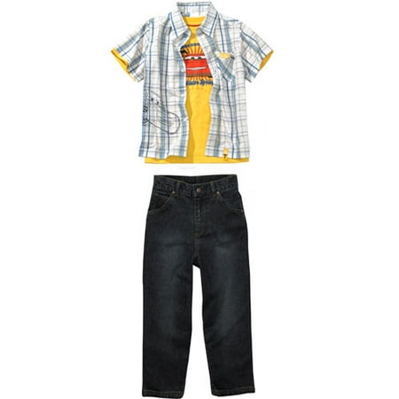 Disney - Little Boys' 3 Piece Cars Jeans Set