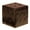 Brown, variant on Cortesi Home Braque Black Tufted Cube Ottoman in Leather like Vinyl