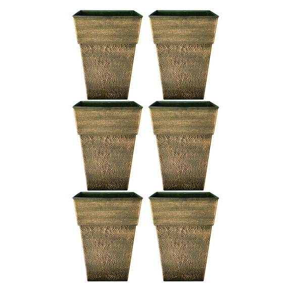 The HC Companies Avino 13 Inch Square Planter Pot (6 Pack)