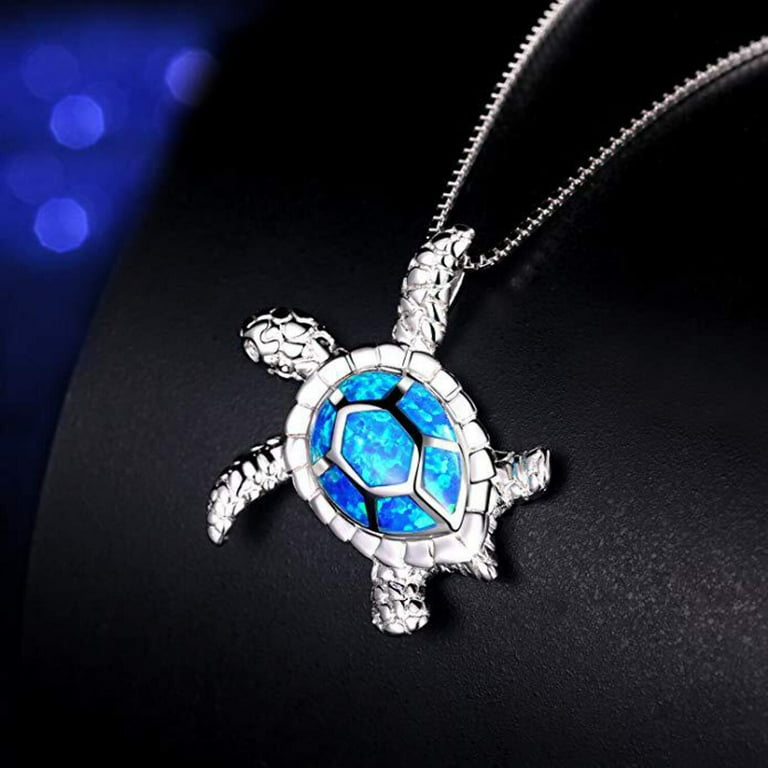 Blue turtle clearance necklace