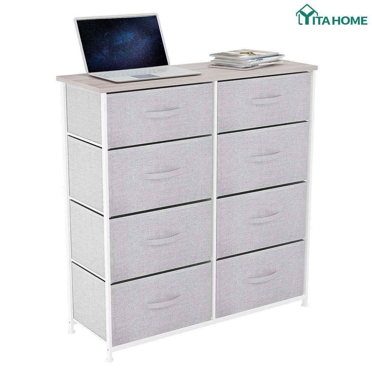 YITAHOME 8 Drawers Dresser Home Unit Shelf Storage Closet Chest