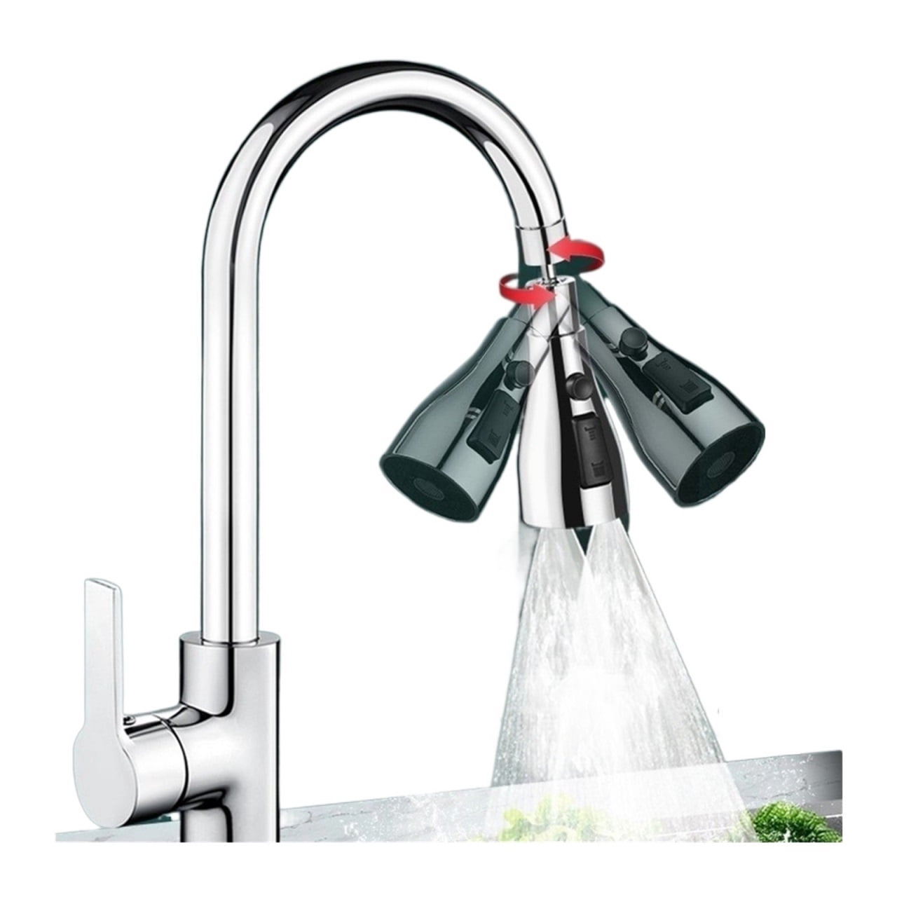 Universal Rotatable Faucet Aerator Extender Plastic Splash Filter Faucet Bubbler Nozzle Robotic Arm Kitchen Bathroom Supplies ,Easy to Use