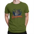 thumbnail image 1 of Camisetas de terror divertidas para hombre, camiseta de algodón de cuello redondo, camiseta de manga corta con estampado gráfico de piel de gallina., 1 of 7