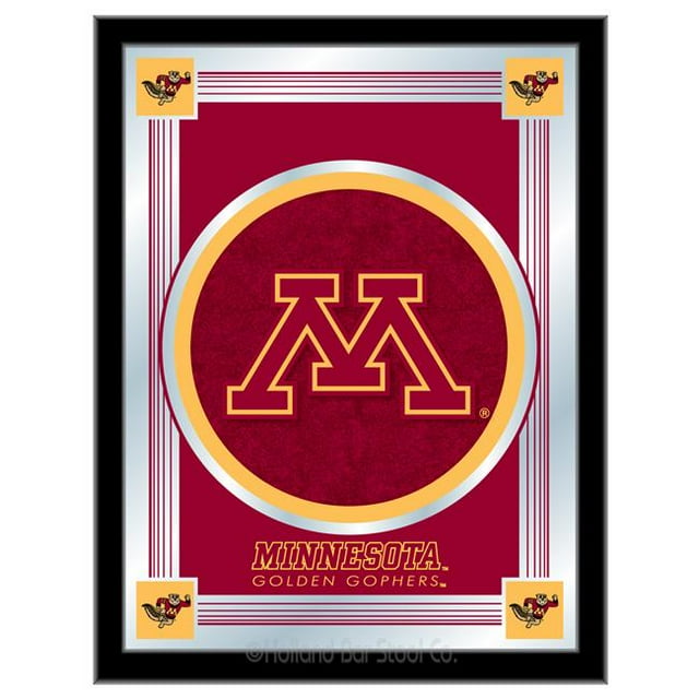 Holland Bar Stool MLogoMinnUn Minnesota 17 x 22 in. University Logo Mirror