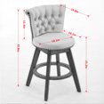 thumbnail image 6 of CQSXDA Stylish 26" Counter Height Bar Stools Set of 2 Velvet with 360° Swivel, Upholstered Design & Tufted Back, Beige, 6 of 18