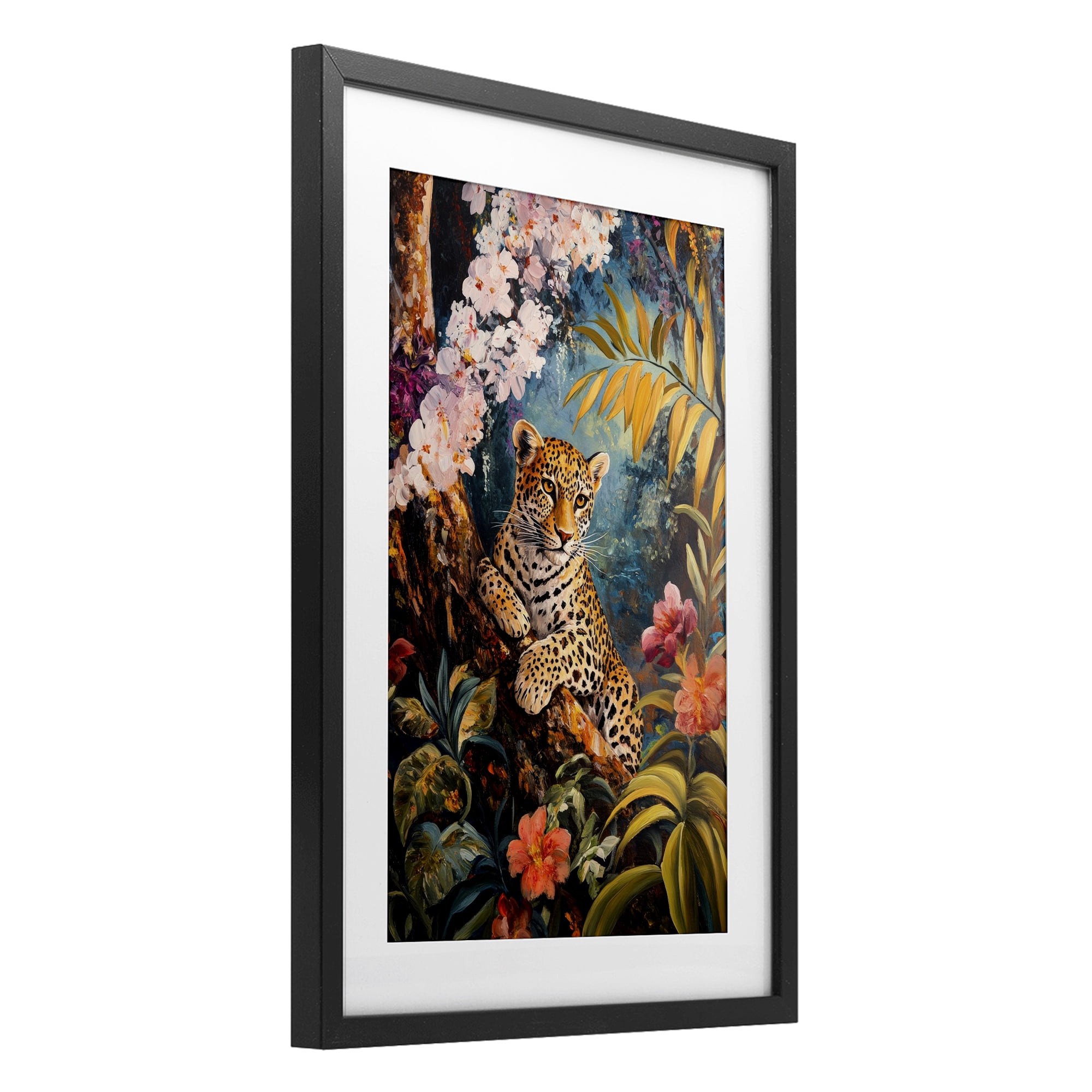 Stupell Industries On The Wild Side Botanicals Black Framed Print Under Glass, design by Petal Prints Design