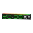 thumbnail image 4 of Descripción del reloj LED de reloj digital, reloj 9 color intercambiable, regalos Gran exhibición fácil de leer para la oficina de la sala de estar de Digital verde, 4 of 9