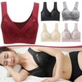 thumbnail image 3 of New Rosy Lift Bra Plus Size Comfort Extra Elastic Wireless Support Lace Bra L8 L3C7, 3 of 9